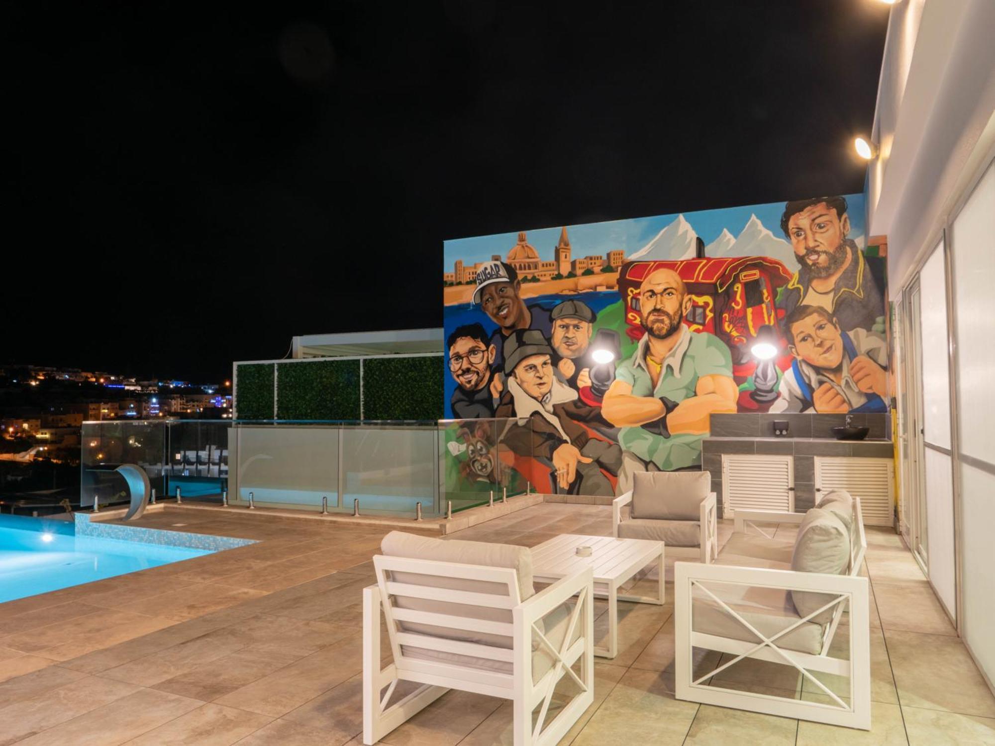 Villa Gaia - Sunset Views, Indoor Heated Pool, Sauna And Games Room Mellieħa Dış mekan fotoğraf