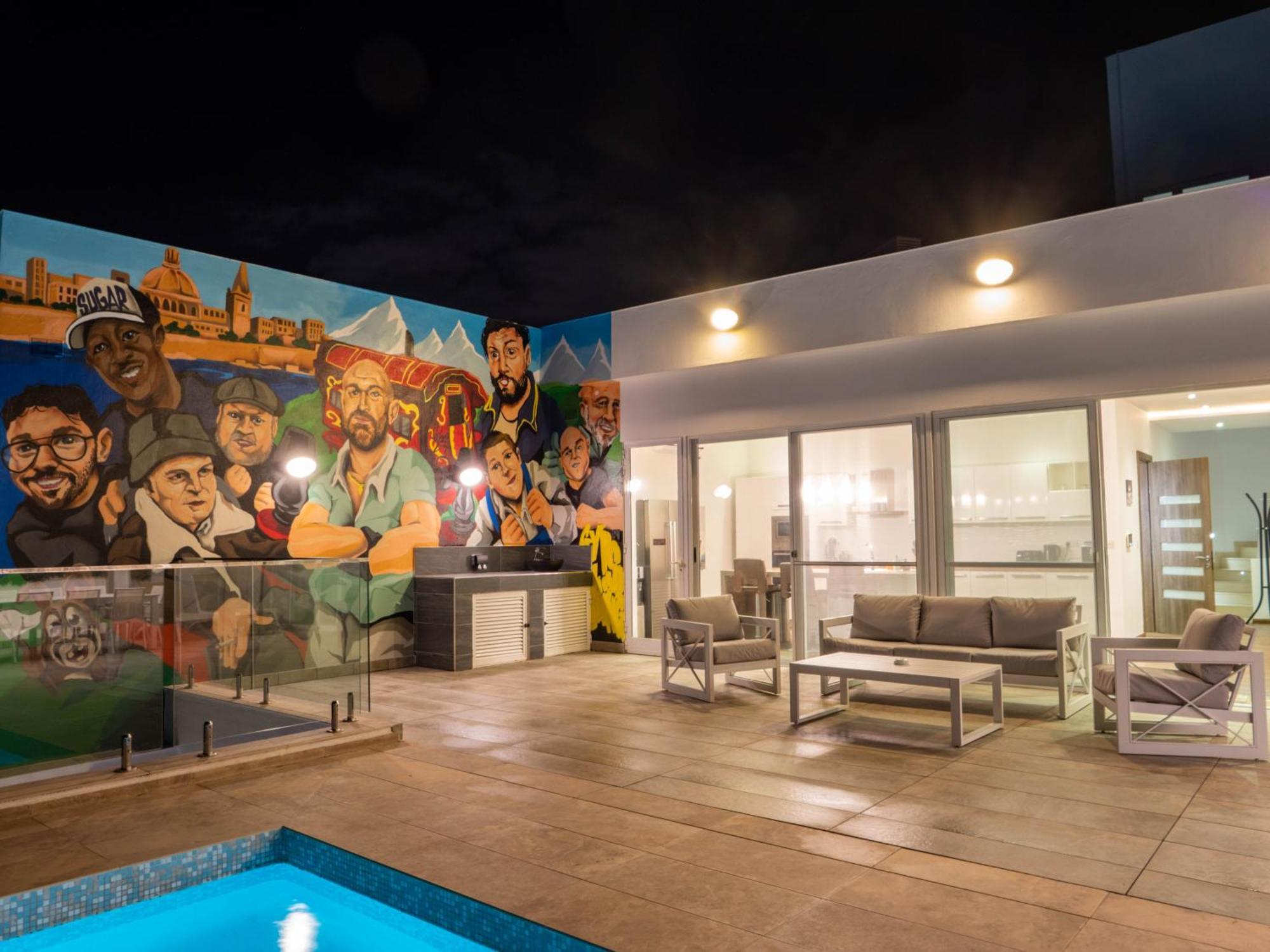 Villa Gaia - Sunset Views, Indoor Heated Pool, Sauna And Games Room Mellieħa Dış mekan fotoğraf
