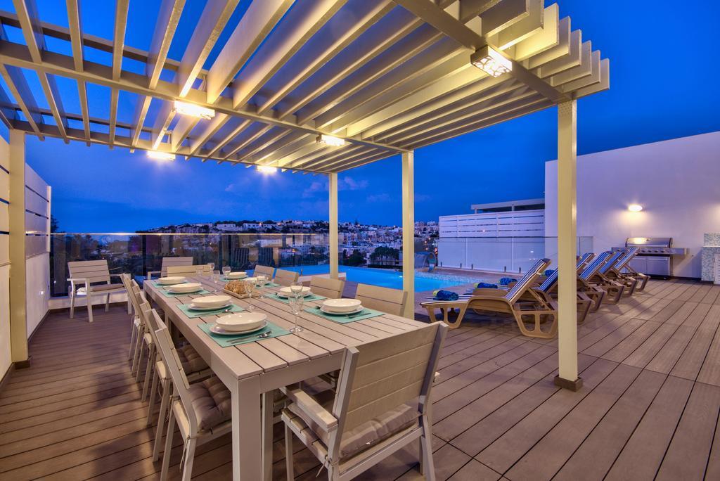 Villa Gaia - Sunset Views, Indoor Heated Pool, Sauna And Games Room Mellieħa Dış mekan fotoğraf